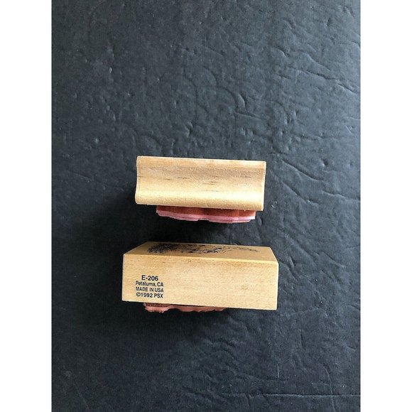 PSX Rubber Stamp Mailbox Bird Snail Mail Hollyhocks Flowers Chirp Sing Saying - Picture 2 of 6